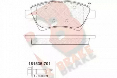 R BRAKE rb1535701 -  Комплект тормозных колодок, дисковый тормоз
